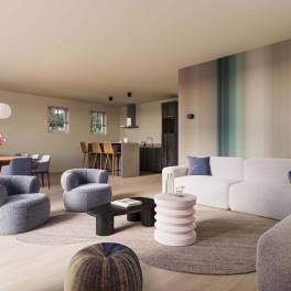 The Woonkamer of Type Extra Luxe Wellness - 10ELW in Landal De Wielsche Dreef