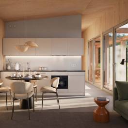 The Woonkamer of Type eco-lodge - 4P in Vastgoedfonds – Goldberg Gardens Vorden