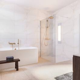 The Badkamer of Type 12P Extra Luxe Culinair - 12ELC in Landal De Wielsche Dreef