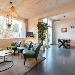 The Woonkamer of nr. 022 - type Lodge 6 in Vakantiepark Schaijk