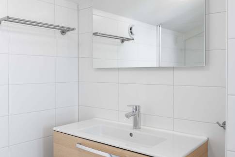 The Badkamer of nr. 011 - type Bungalow 6B in Duinresort Dunimar