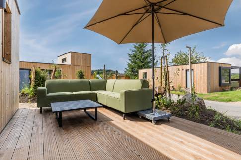 The Terras of Type Lodge de l'Horizon Wellness - 4BE4 in Landal Namur Nature