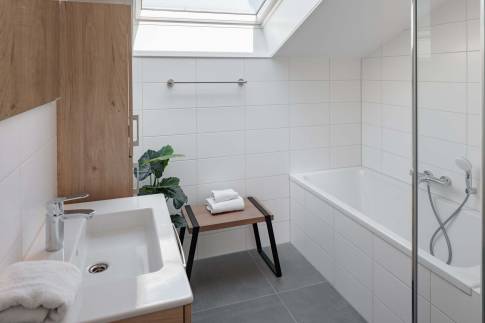 The Badkamer of Type Familievilla 12 - nr. 7 in Duinresort Dunimar