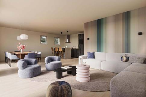 The Woonkamer of Type Extra Luxe Wellness - 10ELW in Landal De Wielsche Dreef
