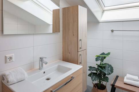 The Badkamer of Type Familievilla 12 - nr. 7 in Duinresort Dunimar