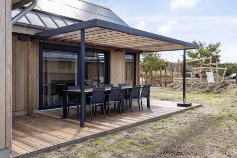 The Terras of nr. 014 - type Strandlodge 8 in Vakantiepark Boomhiemke