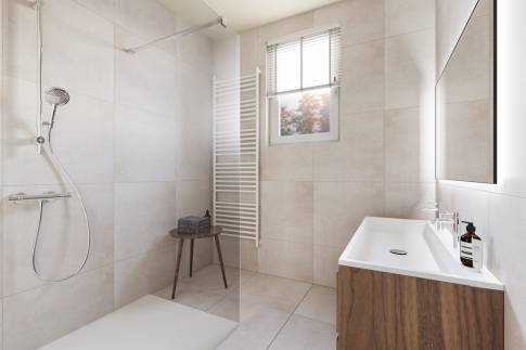 The Badkamer of Type 6P Comfort - 6C in Landal De Wielsche Dreef