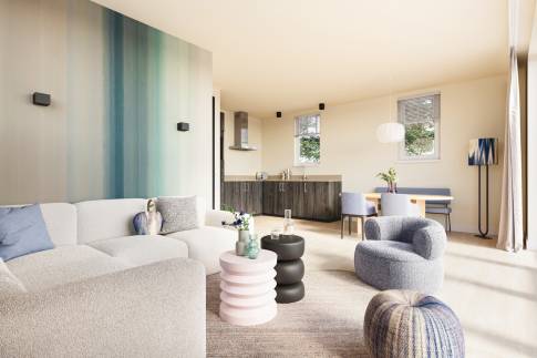 The Woonkamer of Type 4P Extra Luxe Wellness - 4ELW in Landal De Wielsche Dreef