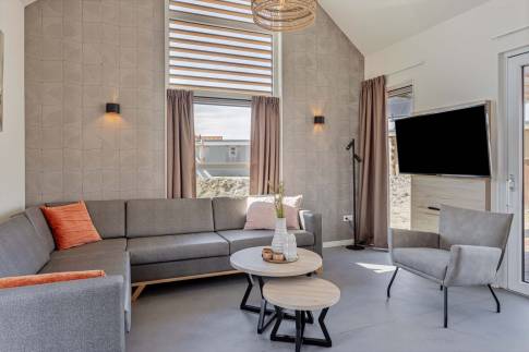 The Woonkamer of Type Strandlodge 8 - nr. 14 in Vakantiepark Boomhiemke