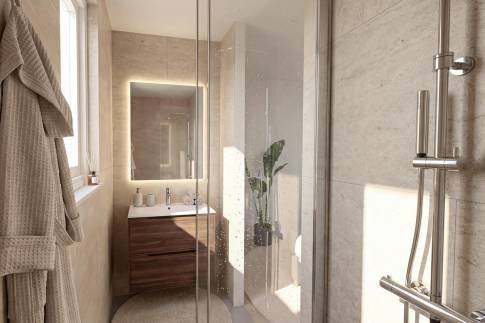 The Badkamer of Type De La Vue - 2B2 in Landal Namur Nature