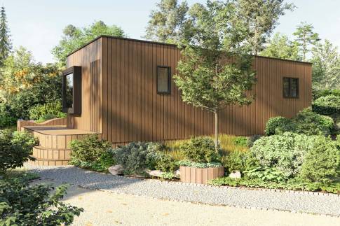 The Buiten of Type Lodge de l'Horizon Wellness - 4BE4 in Landal Namur Nature