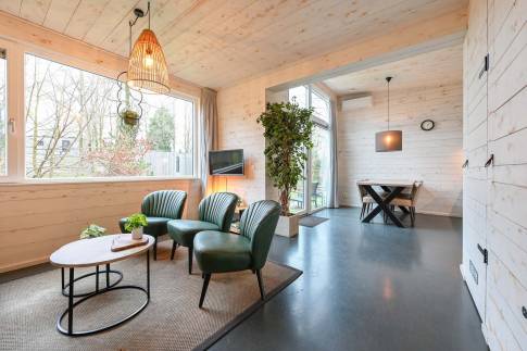 The Woonkamer of nr. 022 - type Lodge 6 in Vakantiepark Schaijk