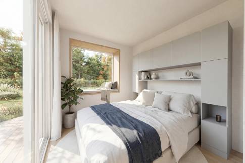 The Slaapkamer of Type Lodge de l'Horizon Wellness - 4BE4 in Landal Namur Nature