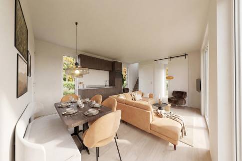 The Woonkamer of Type Bellevue Loft Wellness - 4-6BE1 in Landal Namur Nature