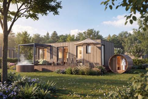 The Buiten of Type Lodge de l'Horizon Wellness - 4BE4 in Landal Namur Nature