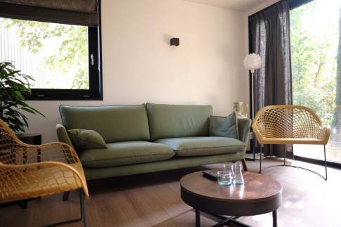 The Woonkamer of nr. 013 - type Treehouse 6 in Landal Gulpen