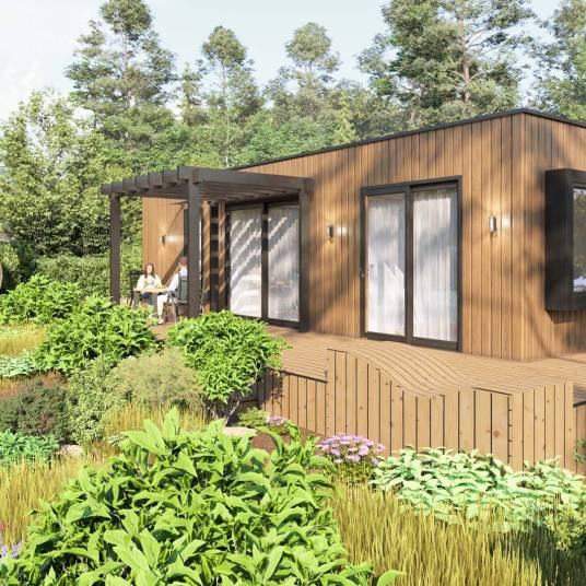 The Buiten of Type Lodge de l'Horizon Wellness - 4BE4 in Landal Namur Nature